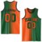 Custom Kelly Green Orange-Black Authentic Gradient Fashion Basketball Jersey