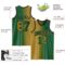 Custom Kelly Green Old Gold-Black Authentic Gradient Fashion Basketball Jersey