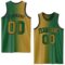 Custom Kelly Green Old Gold-Black Authentic Gradient Fashion Basketball Jersey