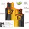 Custom Black Gold-Orange Authentic Gradient Fashion Basketball Jersey