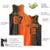 Custom Black Orange-Old Gold Authentic Gradient Fashion Basketball Jersey