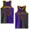 Custom Black Purple-Gold Authentic Gradient Fashion Basketball Jersey