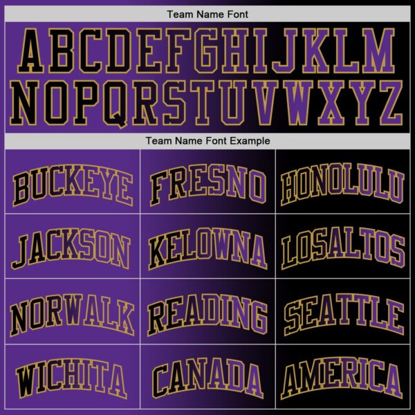 Custom Black Purple-Old Gold Authentic Gradient Fashion Basketball Jersey