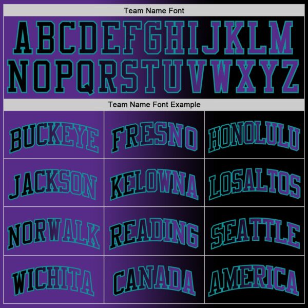 Custom Black Purple-Teal Authentic Gradient Fashion Basketball Jersey
