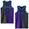 Custom Black Purple-Teal Authentic Gradient Fashion Basketball Jersey