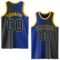 Custom Black Royal-Gold Authentic Gradient Fashion Basketball Jersey
