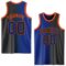 Custom Black Royal-Orange Authentic Gradient Fashion Basketball Jersey