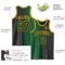 Custom Black Kelly Green-Gold Authentic Gradient Fashion Basketball Jersey