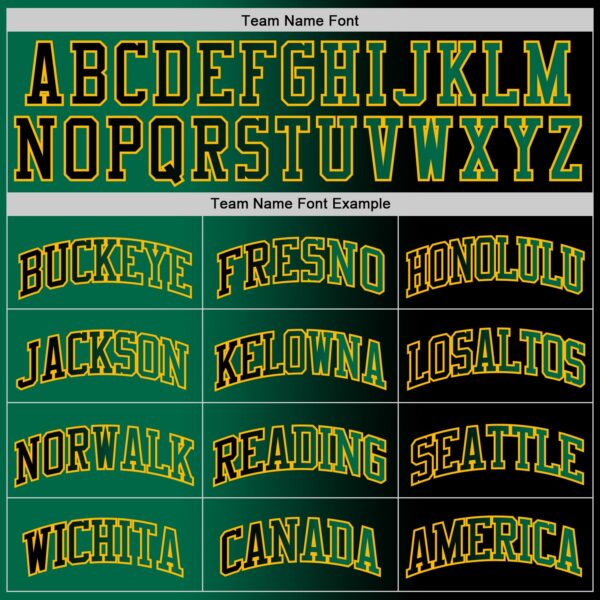 Custom Black Kelly Green-Gold Authentic Gradient Fashion Basketball Jersey
