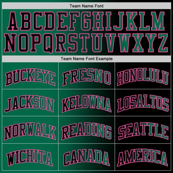 Custom Black Kelly Green-Pink Authentic Gradient Fashion Basketball Jersey