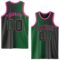 Custom Black Kelly Green-Pink Authentic Gradient Fashion Basketball Jersey