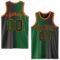 Custom Black Kelly Green-Orange Authentic Gradient Fashion Basketball Jersey