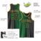 Custom Black Kelly Green-Old Gold Authentic Gradient Fashion Basketball Jersey