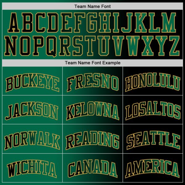 Custom Black Kelly Green-Old Gold Authentic Gradient Fashion Basketball Jersey