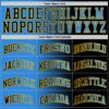 Custom Black Powder Blue-Gold Authentic Gradient Fashion Basketball Jersey