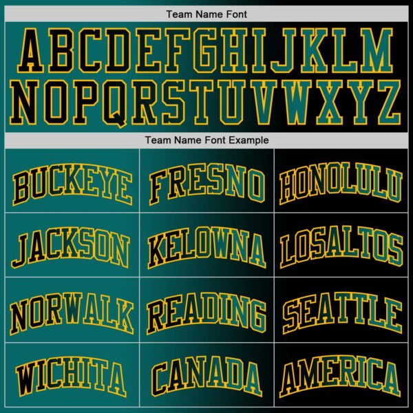 Custom Black Teal-Gold Authentic Gradient Fashion Basketball Jersey