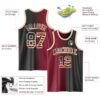 Custom Black Vintage USA Flag Crimson-Cream Authentic Gradient Fashion Basketball Jersey