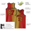 Custom Red Old Gold-Black Authentic Gradient Fashion Basketball Jersey