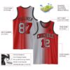 Custom Red Gray-Black Authentic Gradient Fashion Basketball Jersey