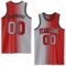 Custom Red Gray-Black Authentic Gradient Fashion Basketball Jersey