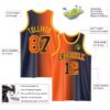 Custom Navy Orange-Gold Authentic Gradient Fashion Basketball Jersey