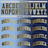 Custom Navy Light Blue-Gold Authentic Gradient Fashion Basketball Jersey
