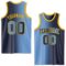 Custom Navy Light Blue-Gold Authentic Gradient Fashion Basketball Jersey