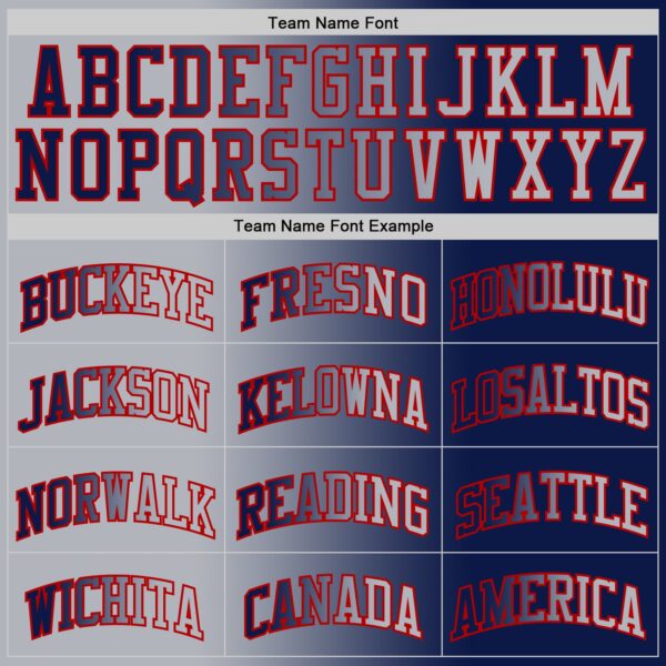 Custom Navy Gray-Red Authentic Gradient Fashion Basketball Jersey