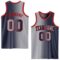 Custom Navy Gray-Red Authentic Gradient Fashion Basketball Jersey