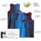 Custom Navy Powder Blue-Red Authentic Gradient Fashion Basketball Jersey