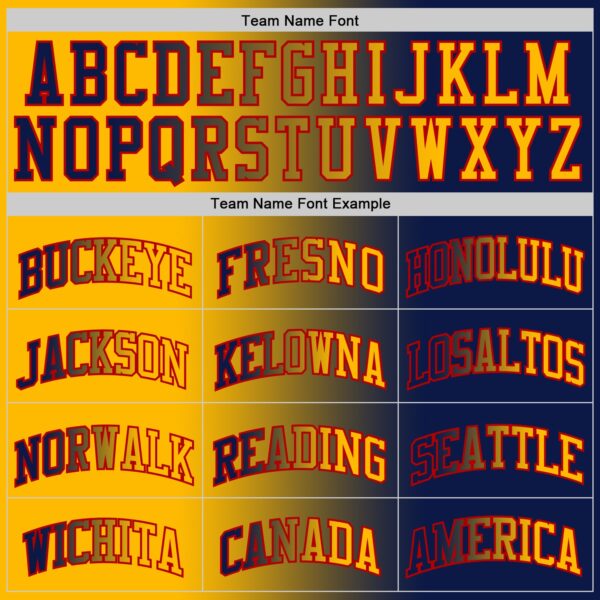 Custom Navy Gold-Red Authentic Gradient Fashion Basketball Jersey