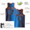 Custom Navy Powder Blue-Orange Authentic Gradient Fashion Basketball Jersey
