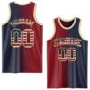 Custom Navy Vintage USA Flag Maroon-Cream Authentic Gradient Fashion Basketball Jersey