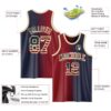 Custom Navy Vintage USA Flag Maroon-Cream Authentic Gradient Fashion Basketball Jersey