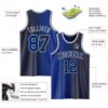 Custom Navy Royal-Gray Authentic Gradient Fashion Basketball Jersey
