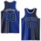 Custom Navy Royal-Gray Authentic Gradient Fashion Basketball Jersey