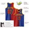 Custom Royal Red-Gold Authentic Gradient Fashion Basketball Jersey