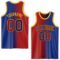 Custom Royal Red-Gold Authentic Gradient Fashion Basketball Jersey