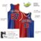 Custom Royal Red-Cream Authentic Gradient Fashion Basketball Jersey