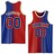 Custom Royal Red-Cream Authentic Gradient Fashion Basketball Jersey