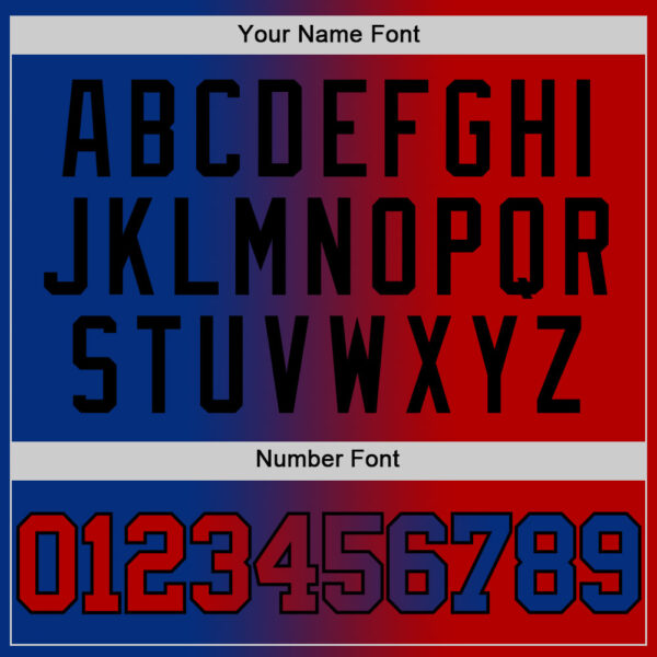 Custom Royal Red-Black Authentic Gradient Fashion Basketball Jersey