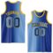 Custom Royal Light Blue-Gold Authentic Gradient Fashion Basketball Jersey