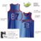 Custom Royal Light Blue-Red Authentic Gradient Fashion Basketball Jersey