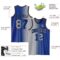 Custom Royal Gray-Black Authentic Gradient Fashion Basketball Jersey