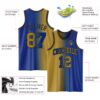 Custom Royal Old Gold-Black Authentic Gradient Fashion Basketball Jersey
