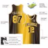 Custom Brown Gold-Cream Authentic Gradient Fashion Basketball Jersey