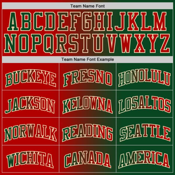 Custom Green Red-Cream Authentic Gradient Fashion Basketball Jersey