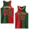 Custom Green Red-Cream Authentic Gradient Fashion Basketball Jersey