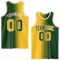 Custom Green Gold-Cream Authentic Gradient Fashion Basketball Jersey