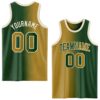 Gradient0653 Custom Green Old Gold-Cream Authentic Gradient Fashion Basketball Jersey